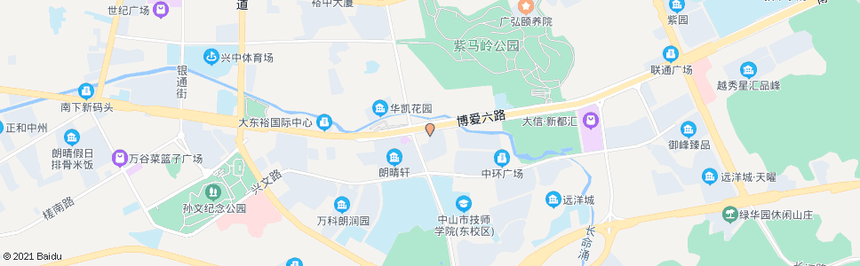 中山和景花园(博爱六路)_公交站地图_中山公交_妙搜公交查询2024