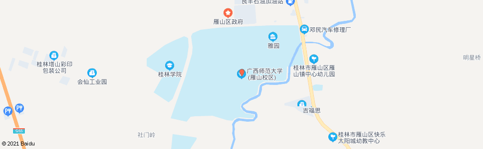 桂林师大雁山校区_公交站地图_桂林公交_妙搜公交查询2024