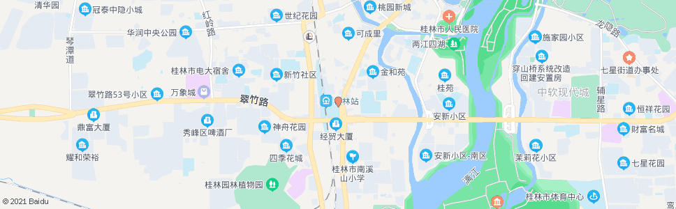 桂林火车始发站路口_公交站地图_桂林公交_妙搜公交查询2025