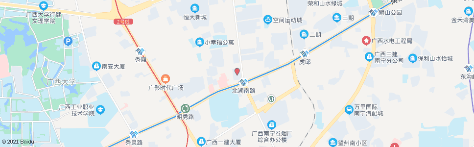 南宁北湖工人新村_公交站地图_南宁公交_妙搜公交查询2025