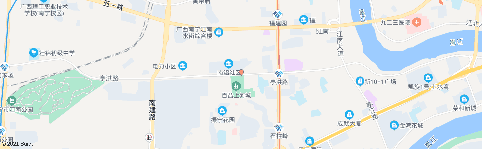 南宁亭洪石柱岭路口_公交站地图_南宁公交_妙搜公交查询2025