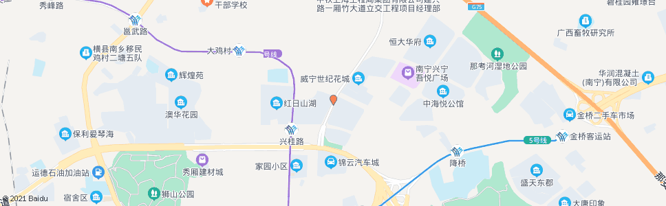 南宁降桥昆仑大道路口_公交站地图_南宁公交_妙搜公交查询2025