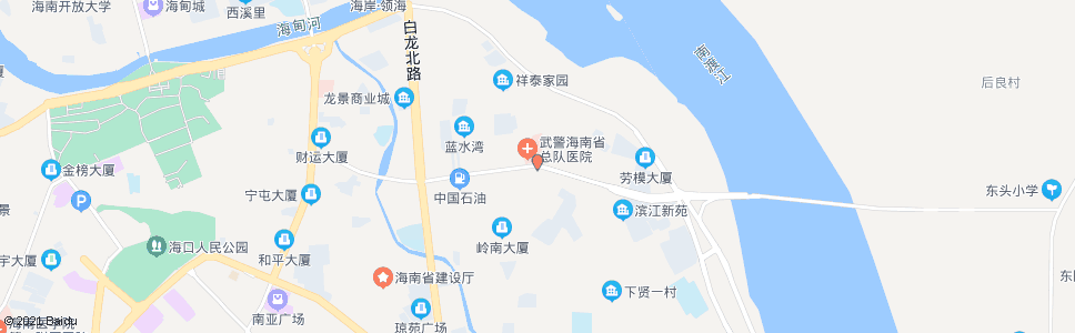 海口武警医院_公交站地图_海口公交_妙搜公交查询2024