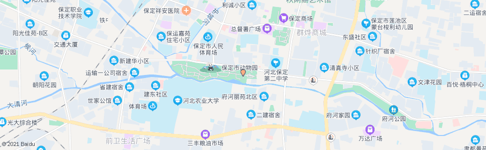 保定动物园东门_公交站地图_保定公交_妙搜公交查询2025