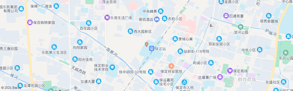 保定火车站西广场北(百花影院)_公交站地图_保定公交_妙搜公交查询2024