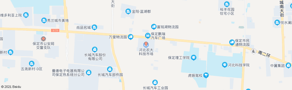 保定府河市场_公交站地图_保定公交_妙搜公交查询2025