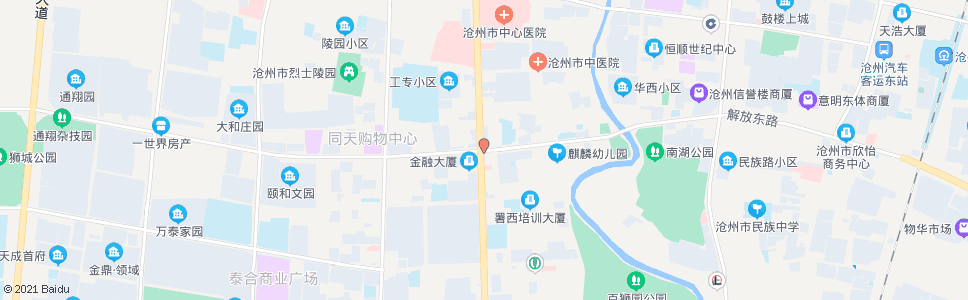 沧州解放路口(浮阳南大道)_公交站地图_沧州公交_妙搜公交查询2024