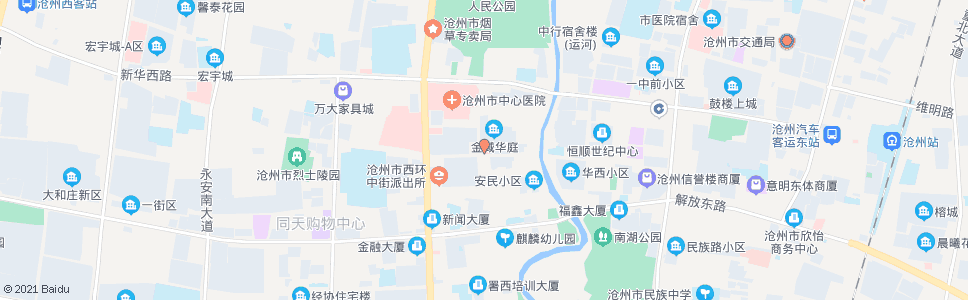 沧州市二医院体检中心_公交站地图_沧州公交_妙搜公交查询2024