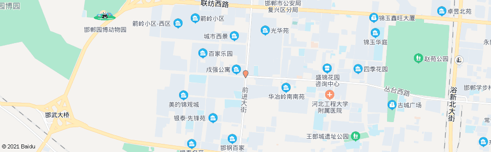 邯郸百花街岭南路口_公交站地图_邯郸公交_妙搜公交查询2024