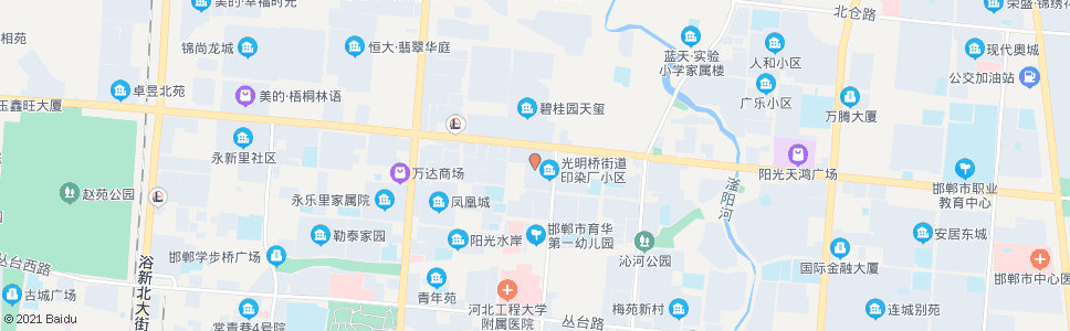 邯郸印染厂家属院_公交站地图_邯郸公交_妙搜公交查询2024