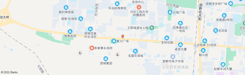 邯郸复兴区中医院(复兴区检察院)_公交站地图_邯郸公交_妙搜公交查询2025