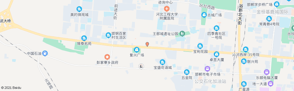 邯郸复兴区中医院复兴区检察院_公交站地图_邯郸公交_妙搜公交查询2025