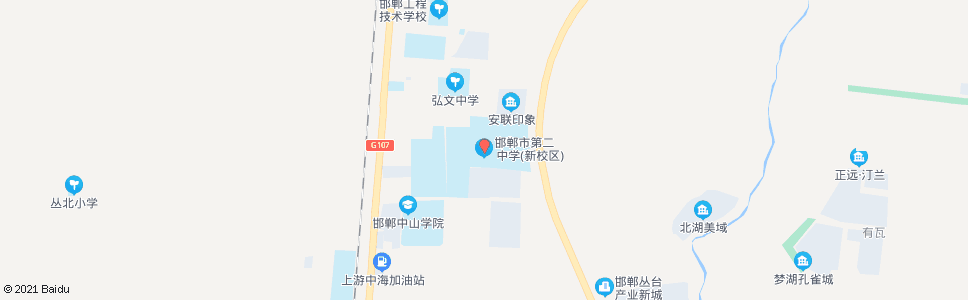 邯郸市二招_公交站地图_邯郸公交_妙搜公交查询2024