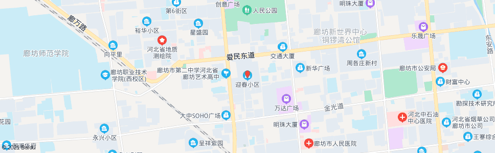 廊坊迎春小区_公交站地图_廊坊公交_妙搜公交查询2025