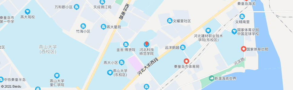 秦皇岛河北科技师范学院_公交站地图_秦皇岛公交_妙搜公交查询2024