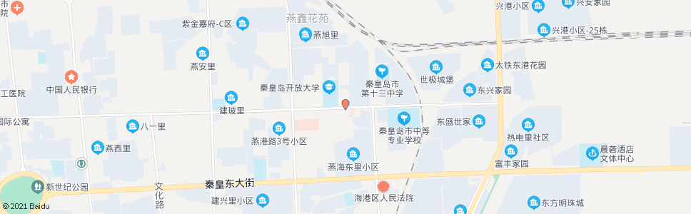 秦皇岛东华里(市卫校)_公交站地图_秦皇岛公交_妙搜公交查询2024