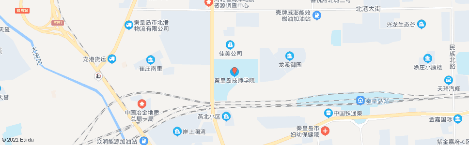 秦皇岛秦皇岛技师学院_公交站地图_秦皇岛公交_妙搜公交查询2024