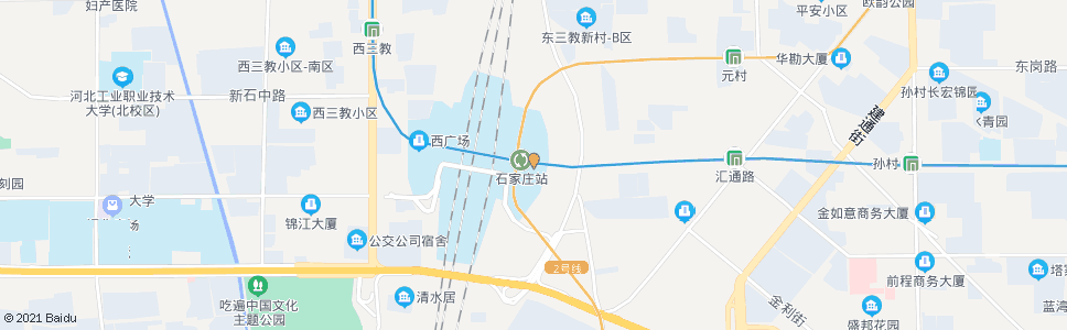 石家庄火车站(东广场)落客点_公交站地图_石家庄公交_妙搜公交查询2024