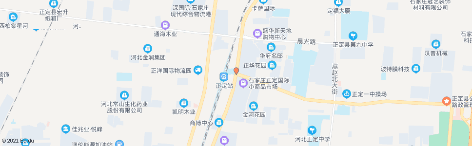 石家庄正定火车站(小商品市场)_公交站地图_石家庄公交_妙搜公交查询2025