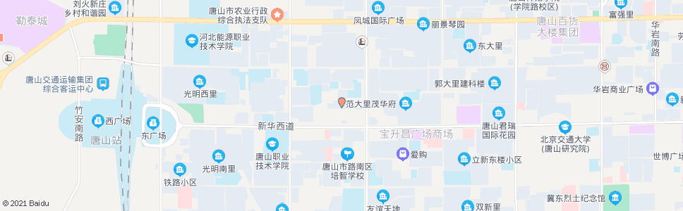 唐山48号小区_公交站地图_唐山公交_妙搜公交查询2025