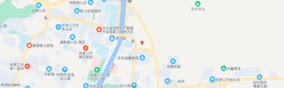 张家口第三附属医院(鱼儿山)_公交站地图_张家口公交_妙搜公交查询2024