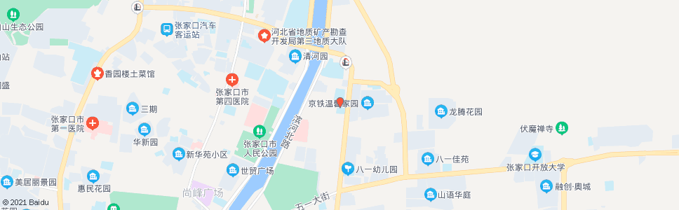 张家口建国街小学_公交站地图_张家口公交_妙搜公交查询2025