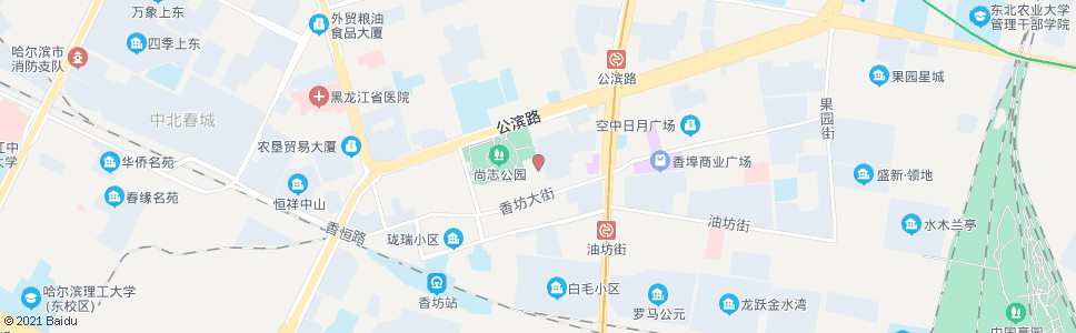 哈尔滨香坊大街(横道市场)_公交站地图_哈尔滨公交_妙搜公交查询2024