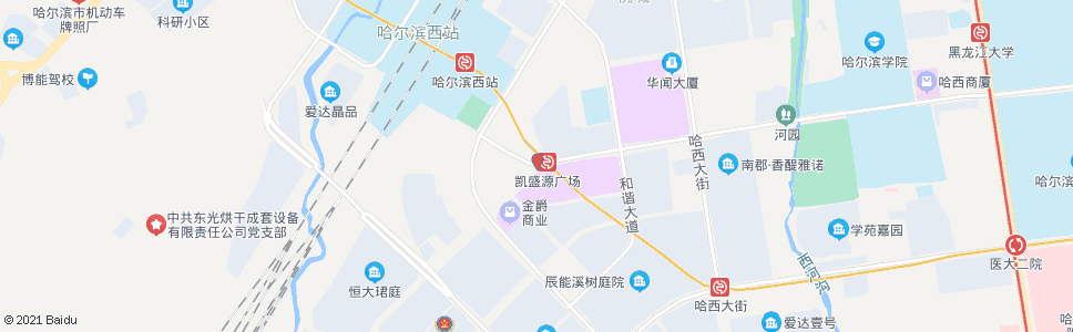 哈尔滨哈尔滨大街(中兴左街路口)_公交站地图_哈尔滨公交_妙搜公交查询2024