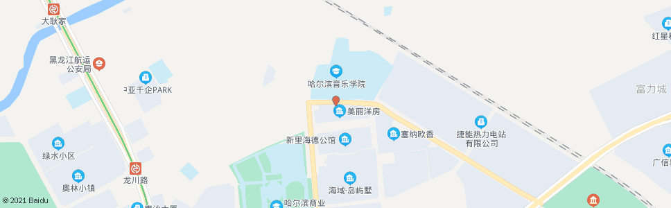 哈尔滨美丽洋房北门_公交站地图_哈尔滨公交_妙搜公交查询2024