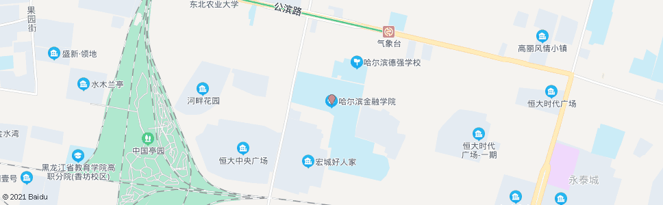 哈尔滨银行学校(金融学院)_公交站地图_哈尔滨公交_妙搜公交查询2024