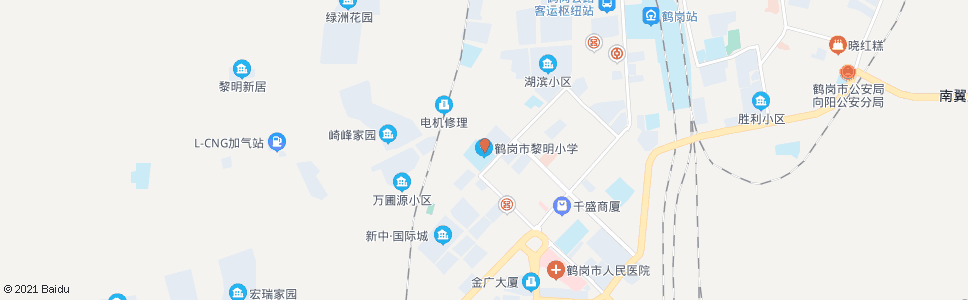 鹤岗黎明小学_公交站地图_鹤岗公交_妙搜公交查询2024