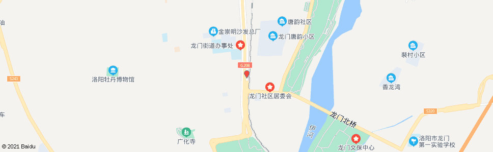 洛阳龙门大道龙门北桥路口_公交站地图_洛阳公交_妙搜公交查询2024