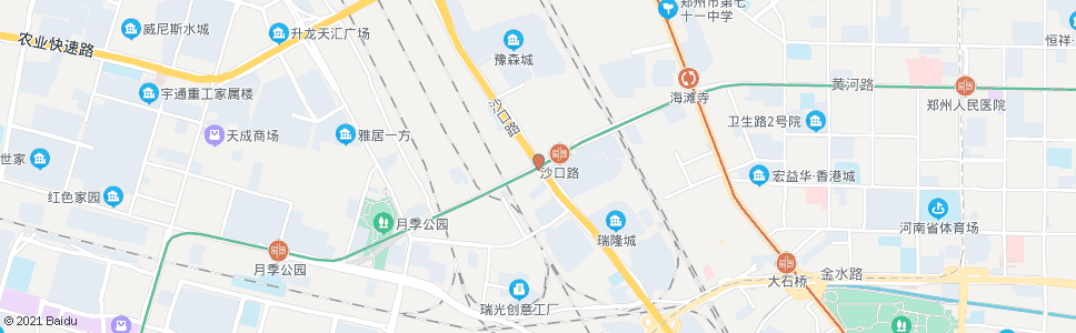 郑州沙口路黄河路站_公交站地图_郑州公交_妙搜公交查询2025