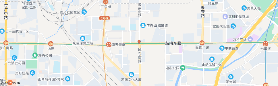 郑州城东南路航海路_公交站地图_郑州公交_妙搜公交查询2024