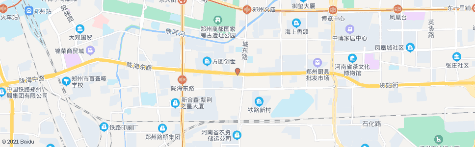 郑州陇海路城东路站_公交站地图_郑州公交_妙搜公交查询2025