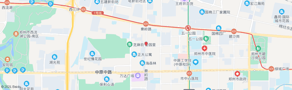 郑州秦岭路岗坡路站_公交站地图_郑州公交_妙搜公交查询2025