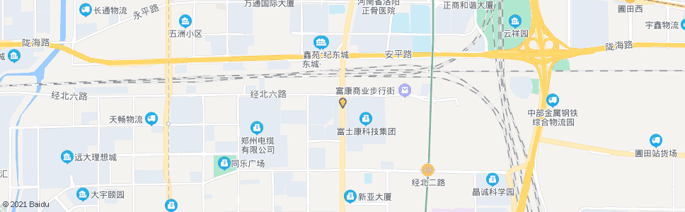 郑州经开第八大街经北六路站_公交站地图_郑州公交_妙搜公交查询2024