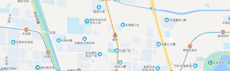 郑州三全路花园路站_公交站地图_郑州公交_妙搜公交查询2025