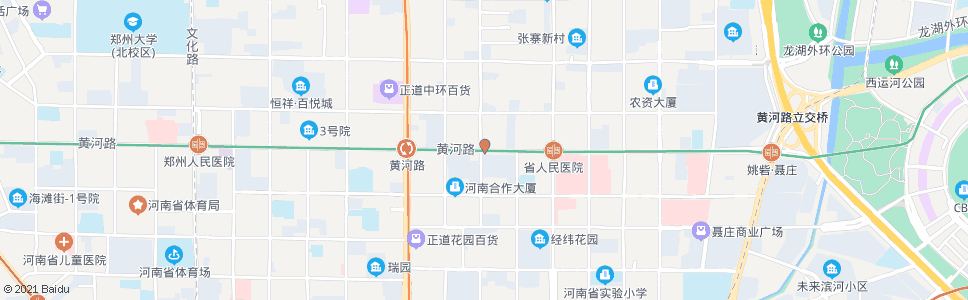 郑州黄河路政七街站_公交站地图_郑州公交_妙搜公交查询2025