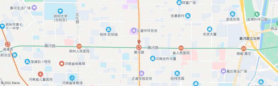 郑州花园路黄河路站_公交站地图_郑州公交_妙搜公交查询2025