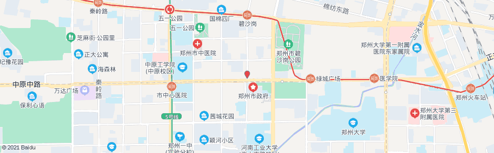 郑州百花路中原路_公交站地图_郑州公交_妙搜公交查询2025