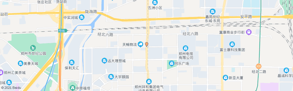 郑州经开第三大街经北五路_公交站地图_郑州公交_妙搜公交查询2025