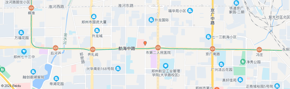 郑州人和路航海路_公交站地图_郑州公交_妙搜公交查询2025