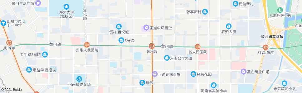 郑州黄河路花园路_公交站地图_郑州公交_妙搜公交查询2025