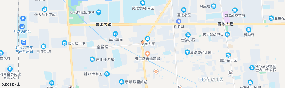 驻马店金雀路天中山大道口_公交站地图_驻马店公交_妙搜公交查询2025