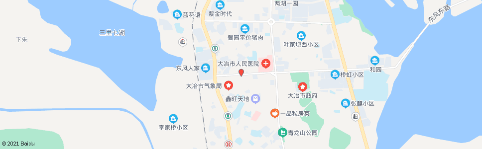 黄石大冶自来水宿舍_公交站地图_黄石公交_妙搜公交查询2025