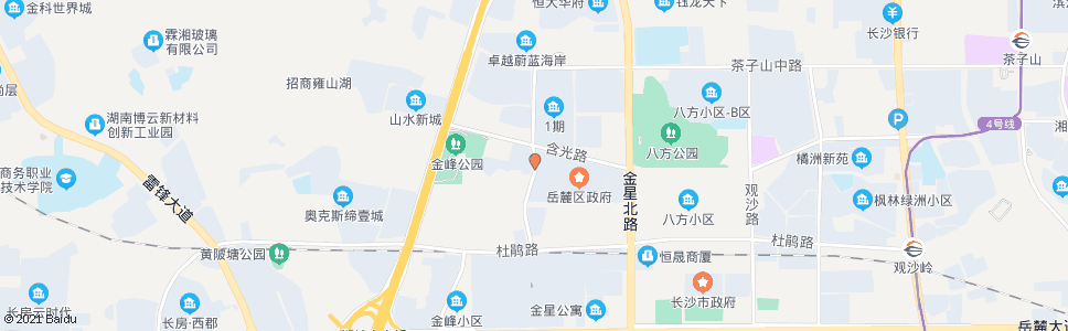 长沙含光路谷丰路口_公交站地图_长沙公交_妙搜公交查询2024