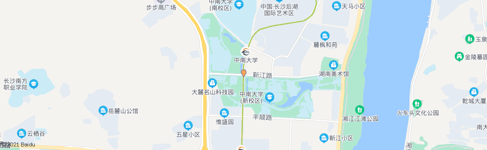 长沙后湖路靳江路口_公交站地图_长沙公交_妙搜公交查询2024