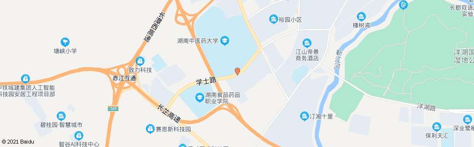 长沙湖南中医药大学南门_公交站地图_长沙公交_妙搜公交查询2024