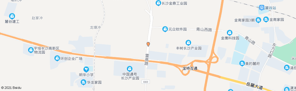 长沙雷高路岳麓大道北_公交站地图_长沙公交_妙搜公交查询2024